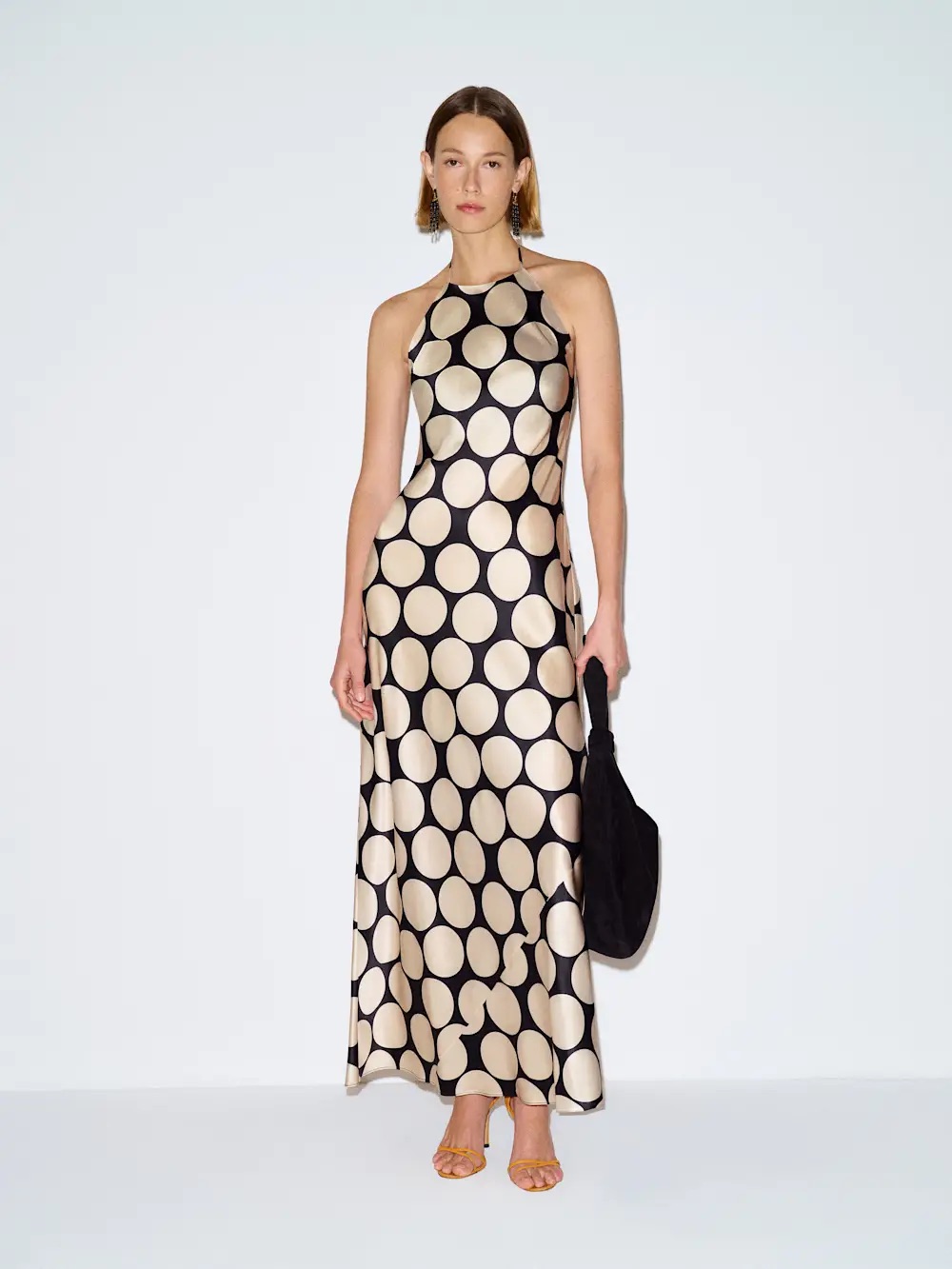 Reformation Jeany Silk Dress In Full Moon Dot, New Without Tags, Never Worn.